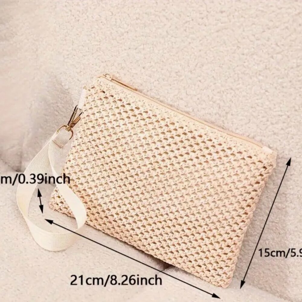 Khaki Wristlet with Zipper and Polyester Lining, New in Packaging - Picture 2 of 4